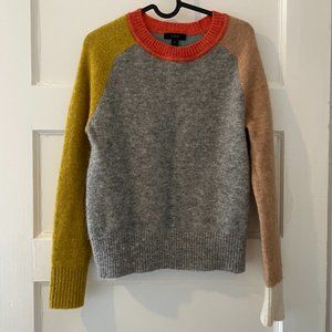 J Crew wool blend colorblock sweater
